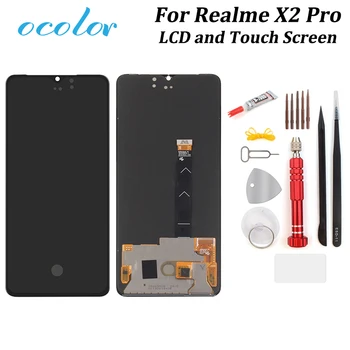 

ocolor OLED For Realme X2 Pro LCD Display And Touch Screen 6.5" Digitizer Assembly Replacement With Tools For Realme X2 Pro