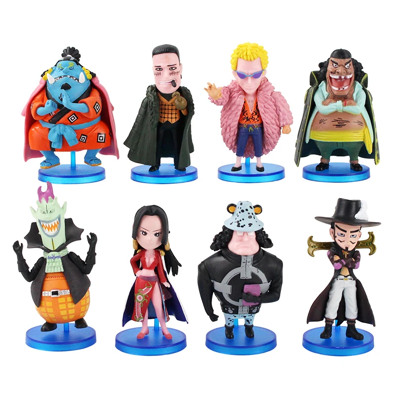 8pcs Set 8 9cm Anime One Piece Bartholomew Kuma Dracule Mihawk Pvc Action Figure Model Toy Action Figures Aliexpress
