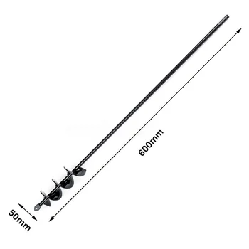 

For Electric Cordless Drill Steel Garden Auger Drill Bit Universal For Digging 50*600mm Planting Digging Drill Bits