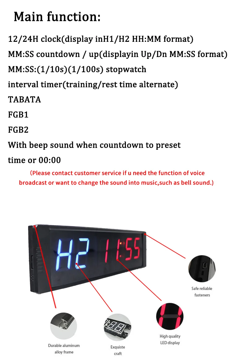 Ganxin Interval Gym Clock Timer Crossfit Tabata 1.5 Inch Electronic Landpro  Equipment Factory Supply From Ytg7845, $70.05