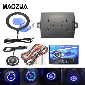 

Auto Car Alarm One Start Stop Button Engine Start Push Button RFID Lock Ignition Switch Keyless Entry System Anti-theft System