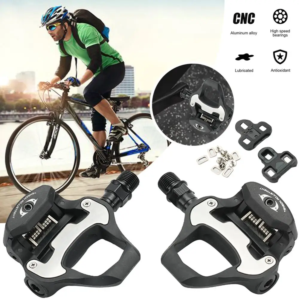 

Cycling Road Bike Bicycle Self-locking Pedals Ultralight Aluminum Alloy 2 Sealed Bearing Bicycle Pedal Bike Part