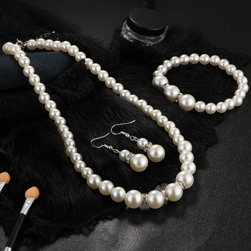 Набор аксессуаров для костюма Audrey Hepburn завтрака в Tiffanys 1950 s, ожерелье из искусственного жемчуга, серьги, браслет, набор из 5 предметов