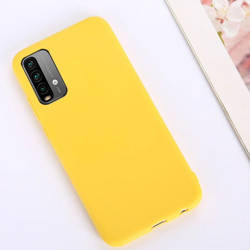 Fashion Matte Liquid Silicone Matte Case for Redmi 9T xiaomi leather case handle Cases For Xiaomi