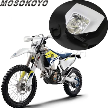 

White Motocross Dirt Bike Headlight MX Enduro Head Lamp for Husqvarna FE TX TE 25 150 250 300 350 450 501 701 2017-2019