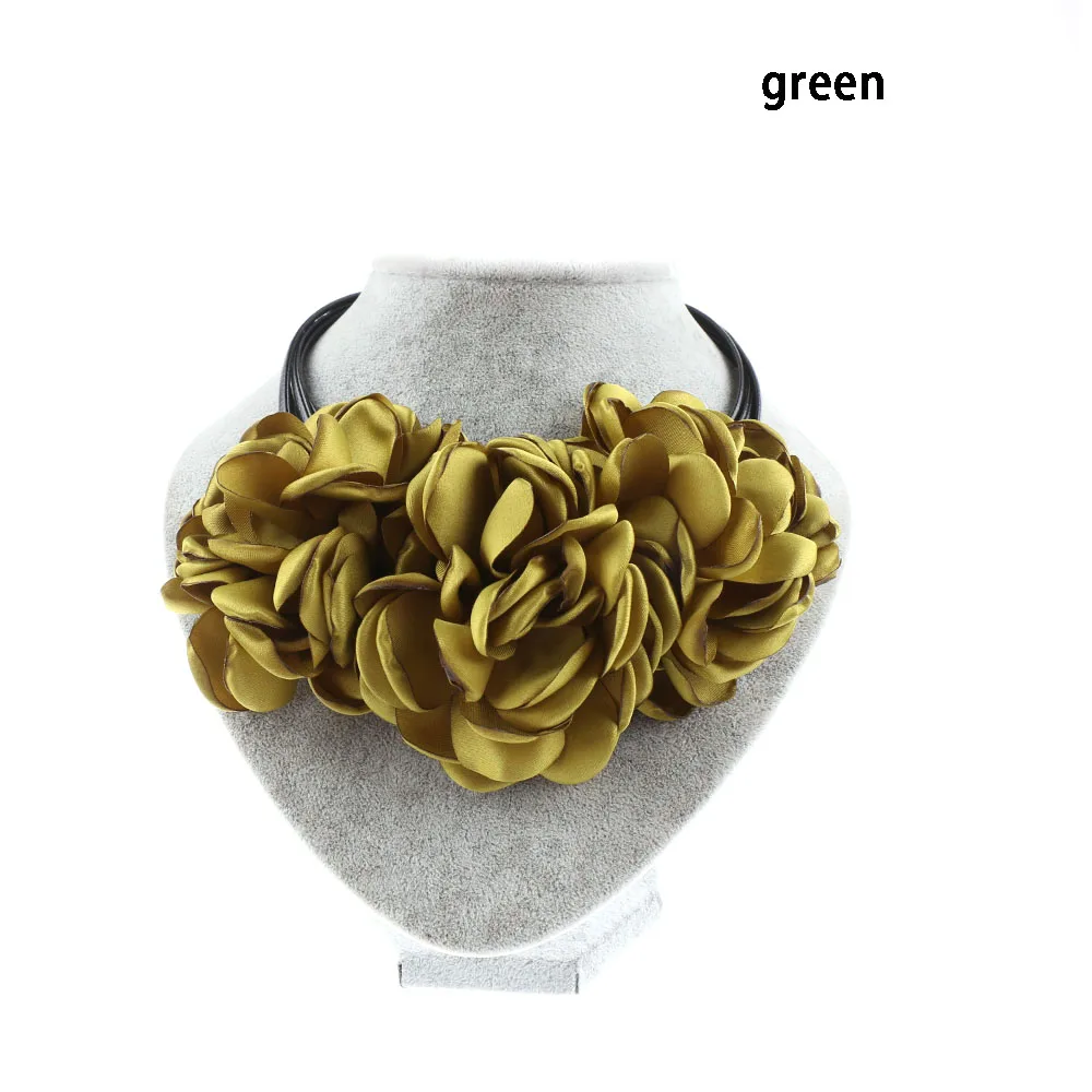 1 шт. модное винтажное богемное тканевое ожерелье-чокер с розами винтажное женское массивное ожерелье