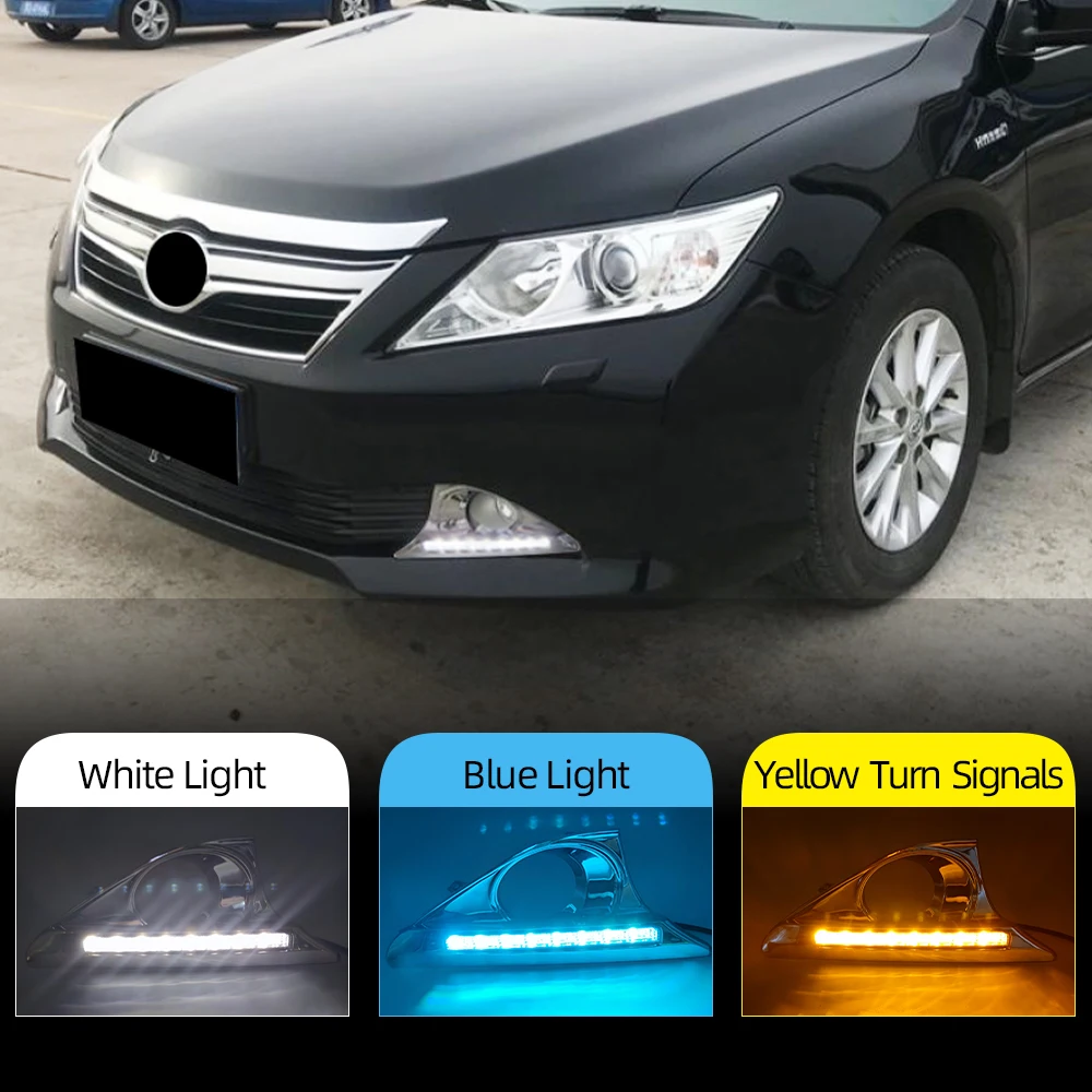 2 шт. для Toyota Camry 2012 2013 2014 с хромированной крышкой светодиодный льные светодиодные