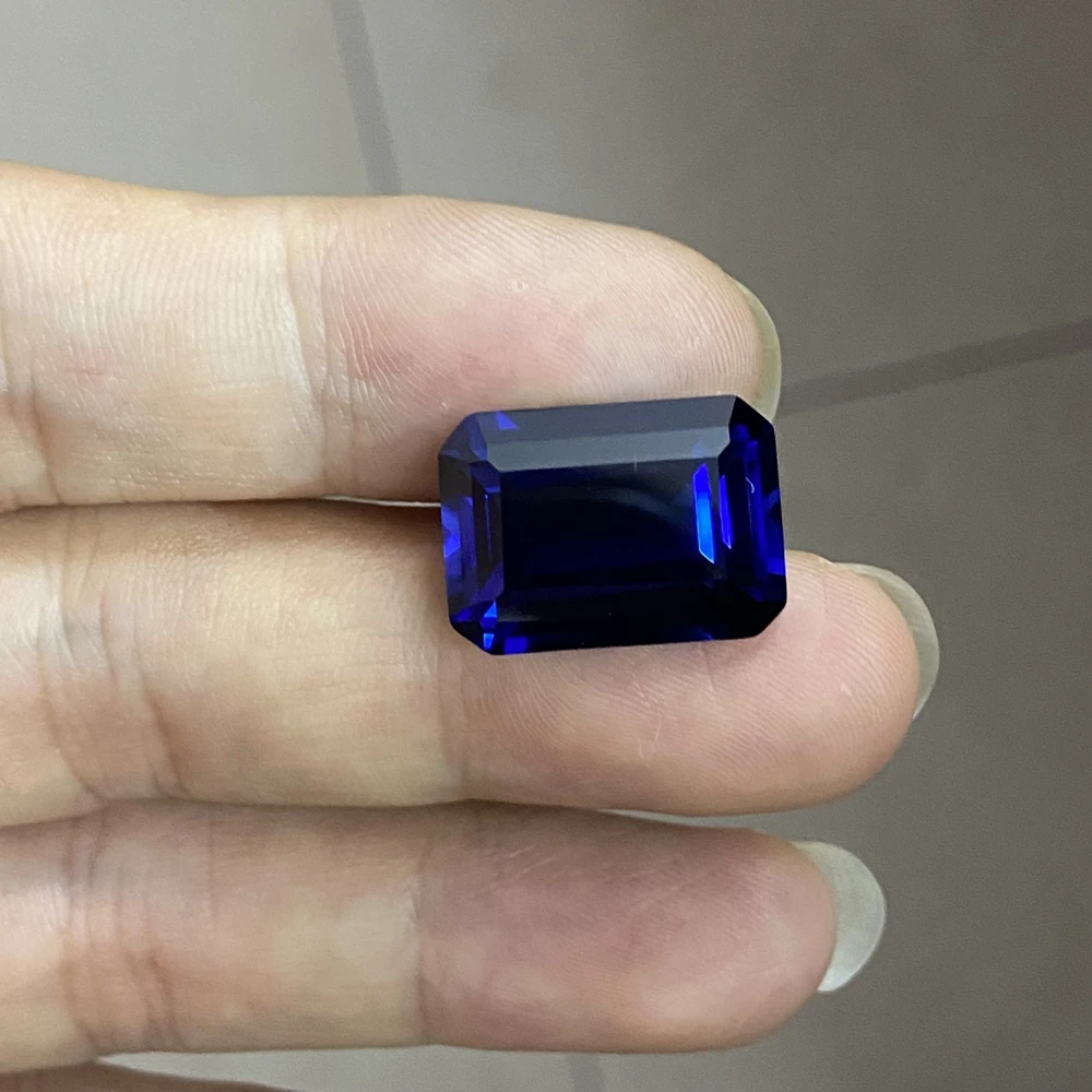 Meisidian 13X18mm 5A Quality 20 Carat Lab Corundum Royal Blue Sapphire Loose Gemstone