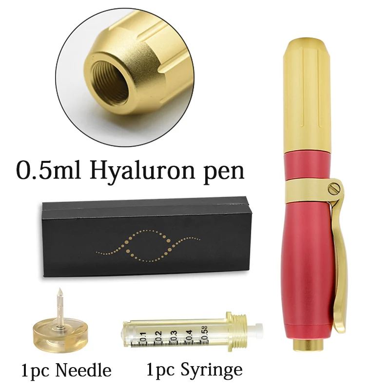 pen set 1x1 0.5ml Красная 0,5 мл 0,3 мл гиалуроновая кислотная ручка-распылитель пистолет для инъекций гиалуроновой кислоты пистолет для удаления морщин антивозрастной лифтинг для губ высокий пресс - Номер модели: pen set 1x1 0.5ml