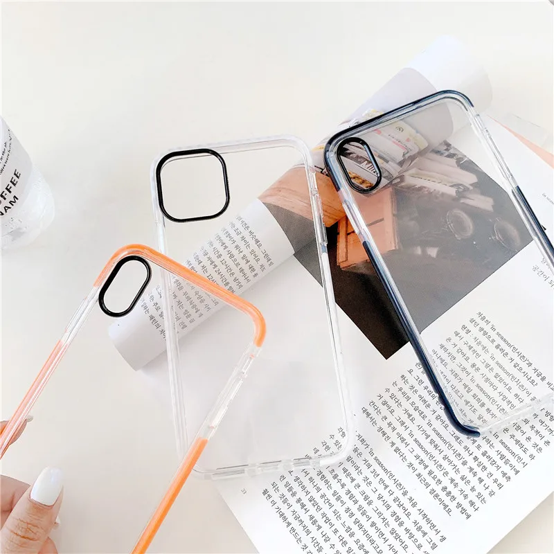 200pcs Shockproof Clear Phone Case For iPhone 11 Pro Max X Xs XR 7 8 6S 6 Plus Full body Soft TPU XS Back Cover | Мобильные телефоны