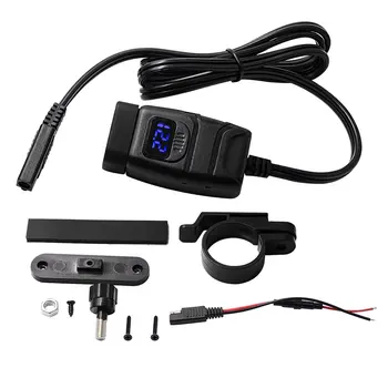 

CS-854A1 Square Dual USB Super Fast Charge + Voltmeter Set Illuminated Rocker Switch Panel Waterproof Rocker Switch