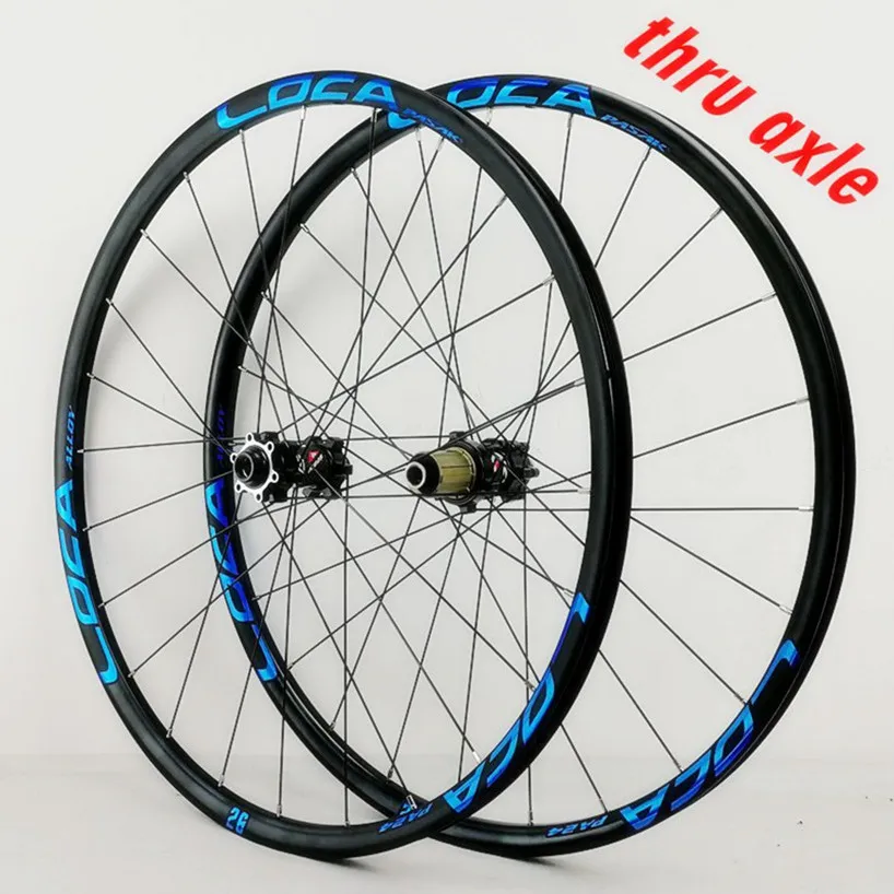 PASAK 26/27.5/29inch Mountain Bike Wheelset Thru-axis Disc Brake 24H Stright Pull Axle 12Speed Alloy Wheels 700C MTB Rim