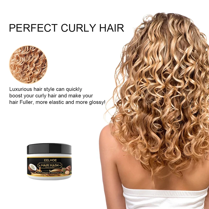 Coconut Oil Hair Treatment Mask Curly Hair Lofting Cream Effectively Repair  Damaged Dry Hair Nourish Restore Soft Hair Tslm1 - Hair & Scalp Treatments  - AliExpress