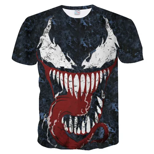 TX-307 Новое поступление популярный фильм Marvel venom футболка для мужчин и женщин 3d принт короткий рукав Футболка Уличная Повседневная летняя Топы И Футболки - Цвет: TX-307
