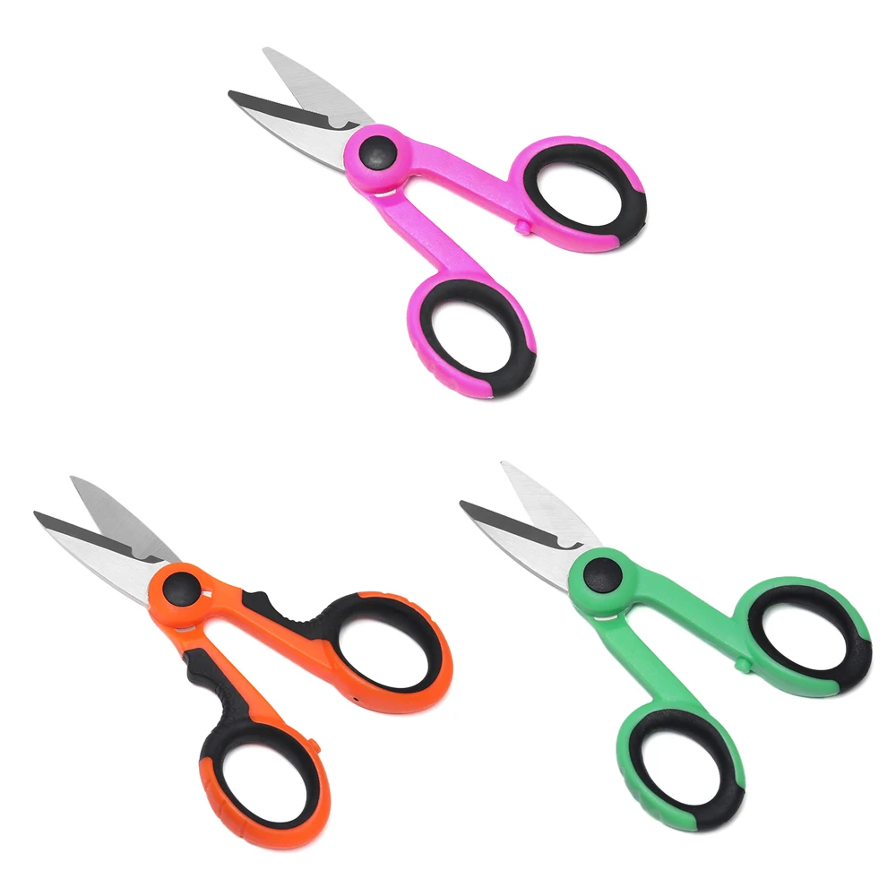 1Set Portable High-Carbon Stainless Steel Mini Scissors& Storage Case Braid Line Lure Cutters Multifunctional Fishing Tools