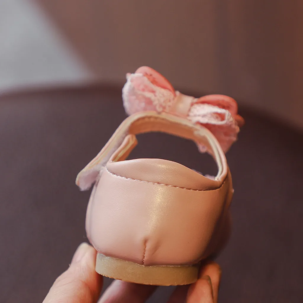 Детская обувь всех размеров 21-36 повседневная обувь для малышей младенцев из искусственной кожи одиночная обувь для принцессы сандалии с бантом для маленьких девочек 481