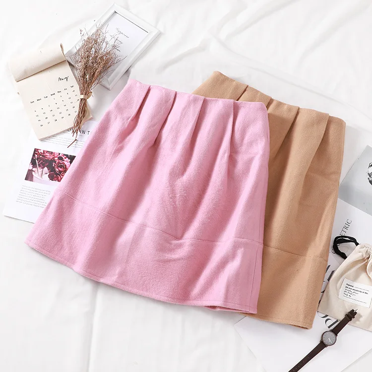 

Stock Women's Dress Processing 2019 Early Spring Korean-style Trend College Style High-waisted Slimming Skirt