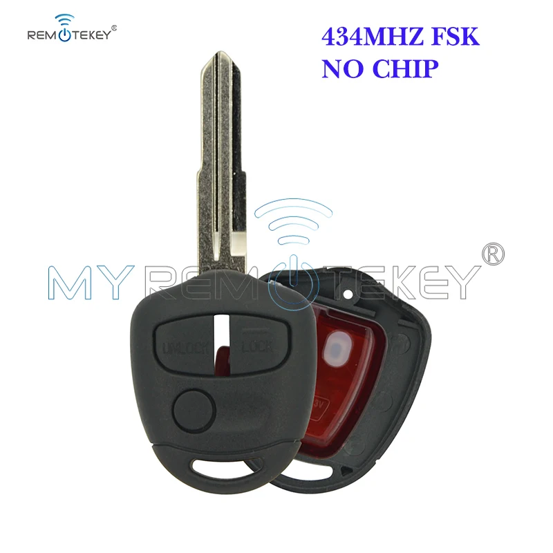 Remtekey Remote Key For Mitsubishi Lancer MIT11R No Chip 3 Button 434Mhz