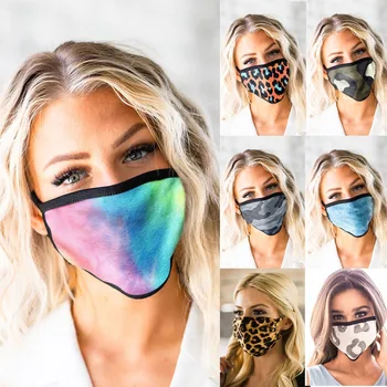 

Adult Washable Dust maska Anti-ultraviolet Print masken Mouth-muffle For Men Women Fashion Unisex Windproof Masque Proof masker