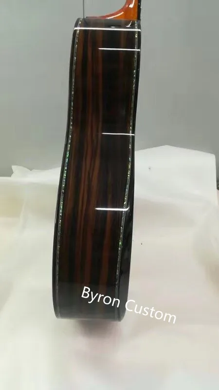 Акустическая гитара на заказ solid cedar top SP14 Акустическая гитара, настоящая акустическая эбеновая гриф cutaway beauty guitar