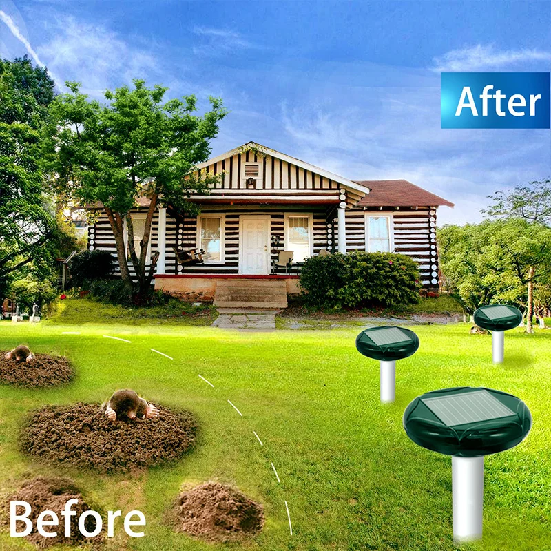 Solar Outdoor Rodent Yard Ultrasonic Rodent Pest Control Eco-Friendly Sonic New Repeller Efficient Insect Snake Vole Mole