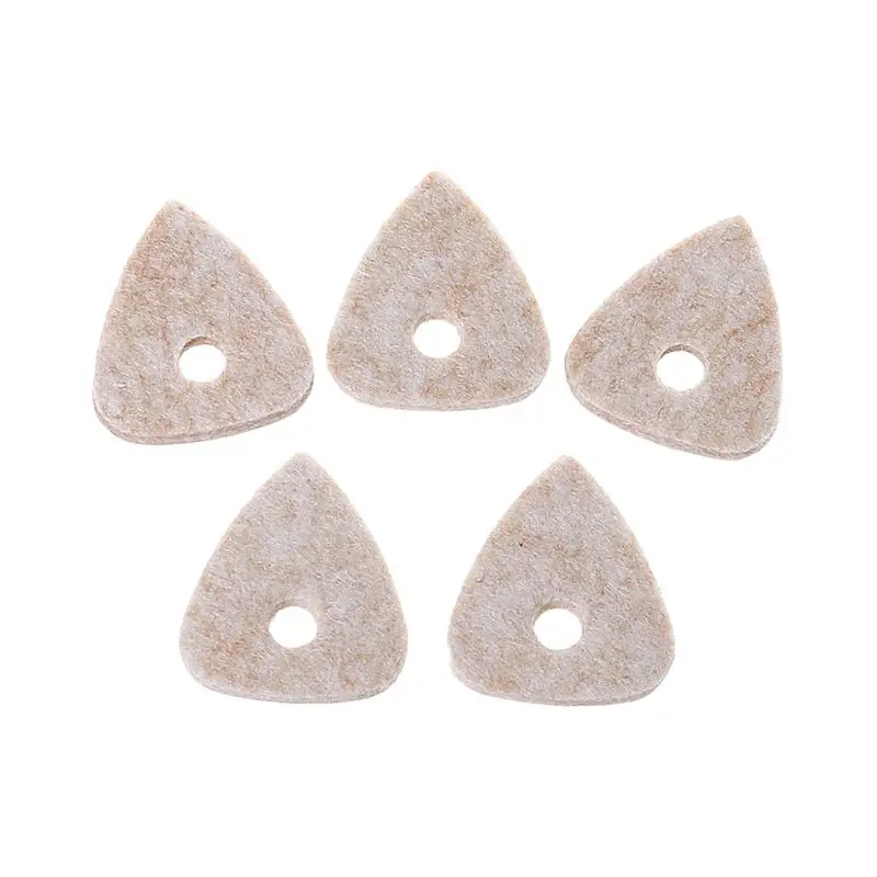 B 5pcs Ukulele Picks Soft Wool Felt Plectrum Accessories For Concert Soprano Tenor - Цвет: B