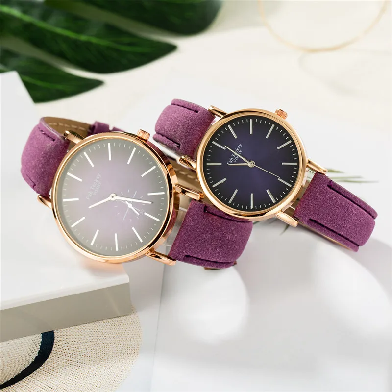 

WJ-8738 Leather Lover's Watches Simple Couple Watch Gifts for Men Women Clock Reloj Mujer Ladies Male Quartz Wristwatch hombre