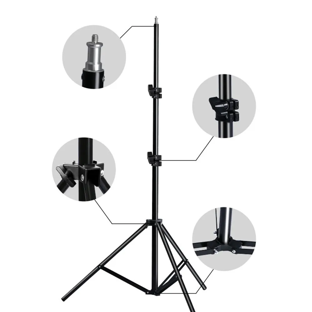 Fotografia Tripé Cabeça de Parafuso Luz Suporte para o Telefone Selfie Vara Projetor Pisca Iluminação Fotográfica Softbox Luz Suave - Image 3
