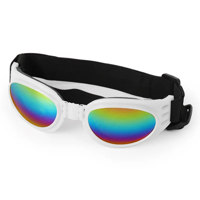 Pet dog sunglasses collapsible pet glasses windproof smashing protective glasses dog fashion sunglasses pet supplies - Цвет: White