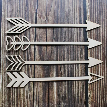 

Wooden Home Decor Arrows (4)- Cutout, Wedding Decor, Valentines Decor, Home Decor