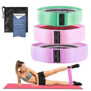 

3PC Fitness Resistance Band Loop For Circle Squats Anti Slip Training Hip Trainer Yoga Stretch Band Workout Exercise Equipment