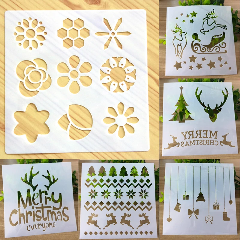 

1pc Stencils Flower Template Drawing Paper Craft Stencils DIY Painting Tools Photo Album Scrapbooking Bullet Journal Stencils