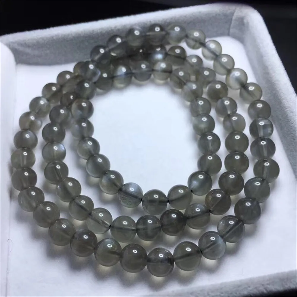 

6mm Top Natural Black Sunstone Bracelet For Women Lady Men Stretch Crystal Gemstone Round Beads Fashion Jewelry Bracelet AAAAA