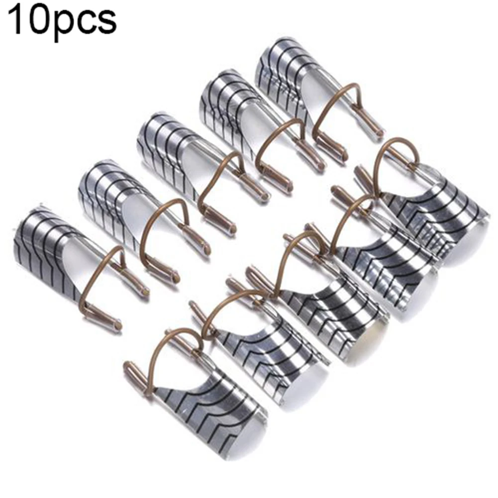 10Pcs Women Reusable Durable UV Gel Acrylic Tips Nail Art Extension Guide Form Tools