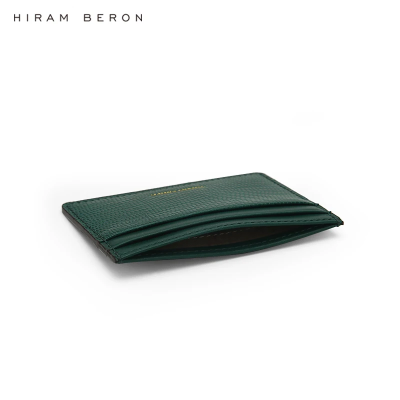 Кожаный чехол с зеленой Ящерицей Hiram Beron Monogram мужские роскошные кожаные товары