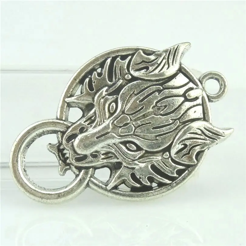 2 шт. цинковый сплав Подвески Волчья Голова Разъем для изготовления своими руками