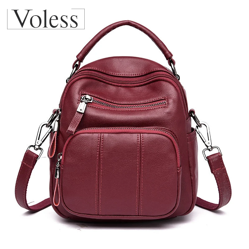 

Mini PU Leather Backpacks for Women 2019 Small Vintage Travel Casual Shoulder School Bags Girls Retro Backpack Mochila Feminina