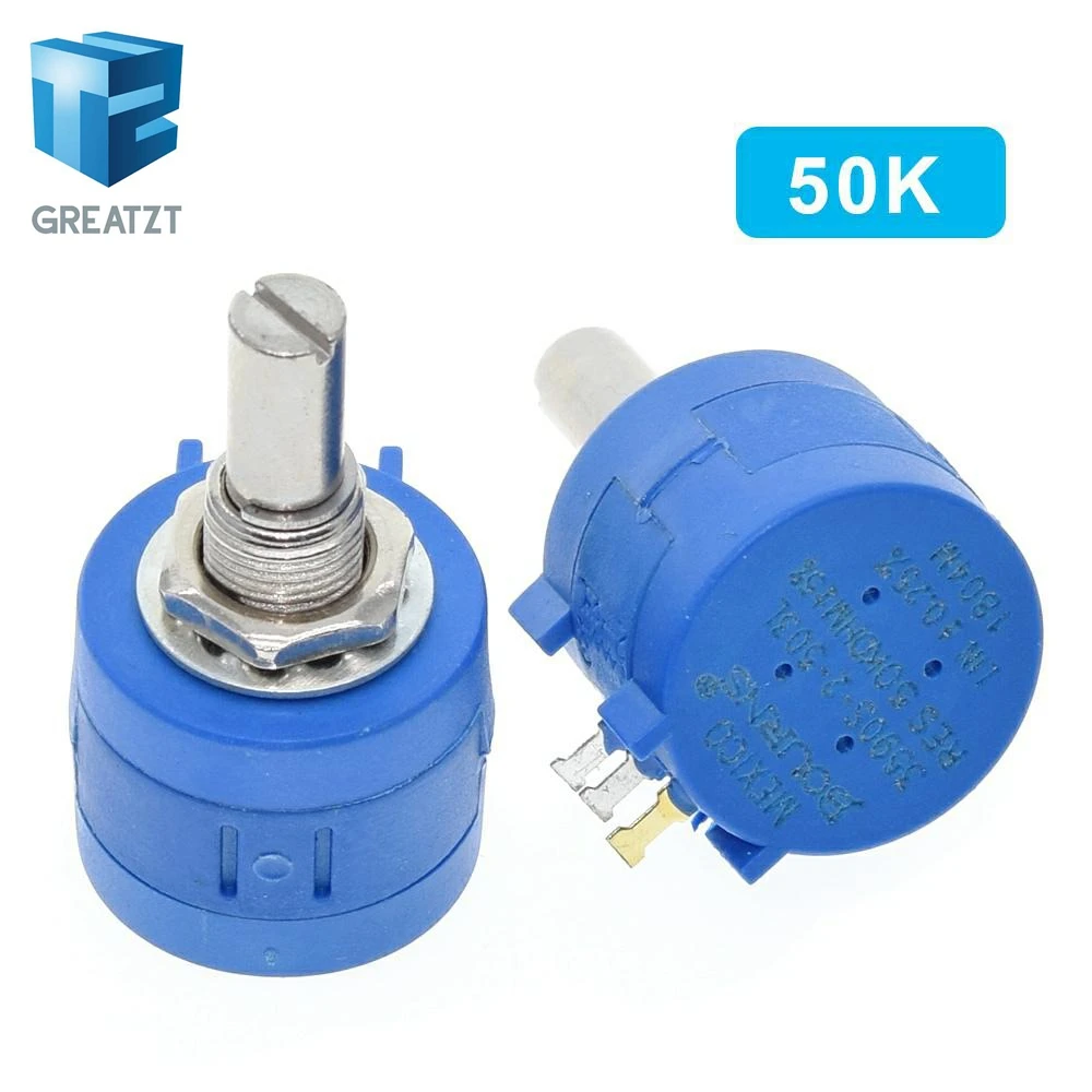 Многоповоротный потенциометр GREATZT 3590S 500 1K 2K 5K 10K 20K 50K 100K ом регулируемый резистор