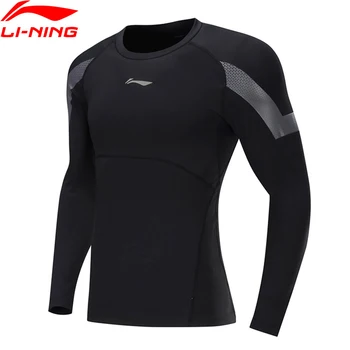 

Li-Ning Men Training Series Base Layer Tight Fit Polyester Spandex Long Sleeve T-Shirt LiNing li ning Sport Tops AUDP065 MTL1055