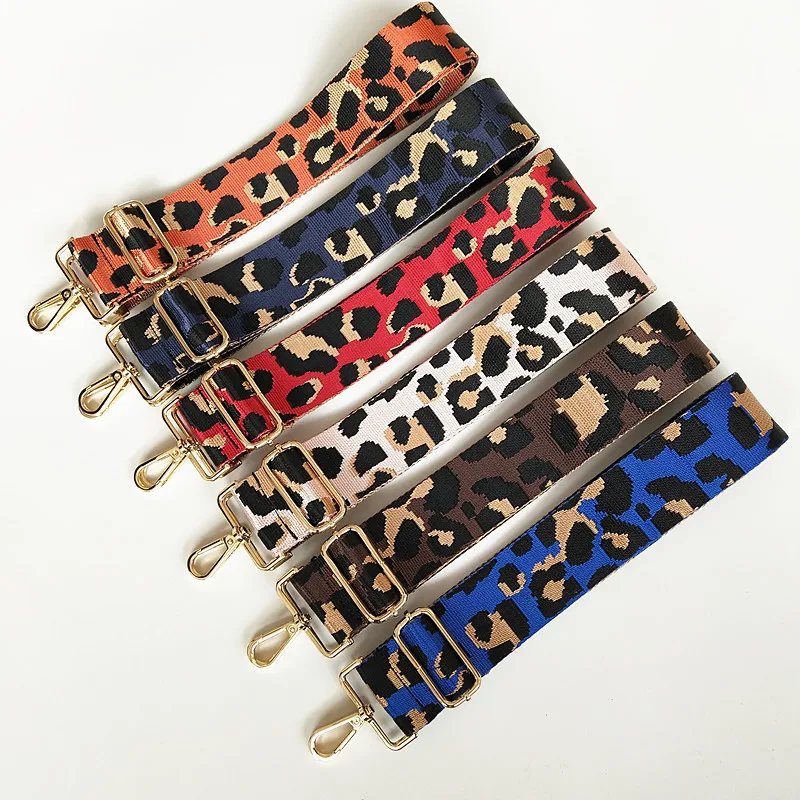 Leopard Bag Strap Handbag Belt Wide Shoulder Bag Strap Replacement Strap Accessory Bag Part Adjustable Belt For Bag 130cm