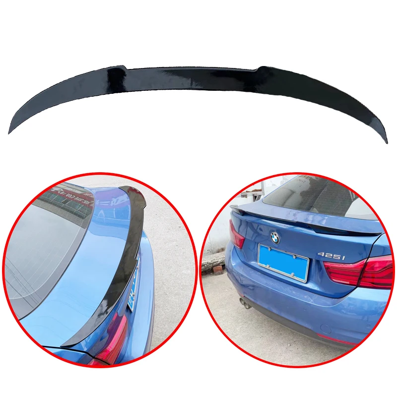 

For BMW 4 Gran Coupe F36 4-Door Sedan 428i 430i 435i 2014-2020 ABS Spoiler Glossy Black Or White Rear Wing Body Kit Decoration