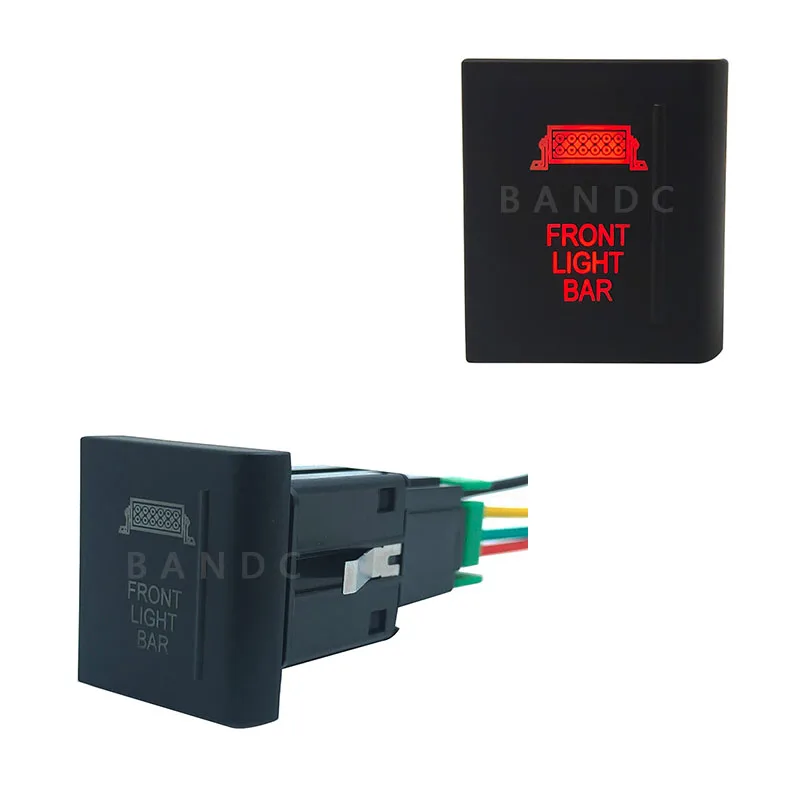 Led Rosso, Lato Destro Lato Sinistro Auto Barra Luminosa Anteriore Interruttore A Pulsante Con Fili Per Vw Volkswagen Amarok, 3Amp 12V, Ricambi Auto