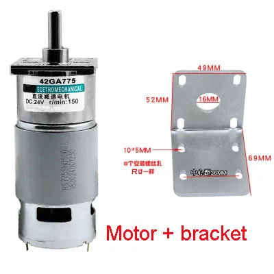 25W 60 кг торможения постоянного 775 Мотор 12 V/24 V высокое Мощность высокий крутящий момент небольшие Шестерни мотор обратный Скорость регулирующий медленно Скорость мотор