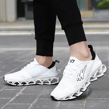 

Plus Size Outdoor Running Shoes for Men Shoes Sport Sneakers for Men White Men's Sports Shoes Gym Training Basket Fitness E-210