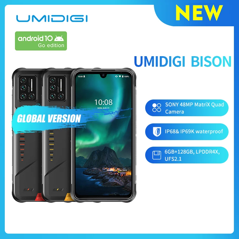For Sale UMIDIGI BISON IP68/IP69K Waterproof 128GB 6GB NFC Pump Express3.0 Octa Core Fingerprint Recognition/face Recognition aKwjMqNykn1