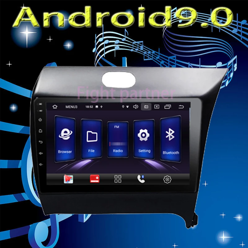 Perfect 2.5D+IPS android 9.0 car radio gps player dvd For Kia K3 Cerato Forte 2012-2016 Right car multimedia navigation 0