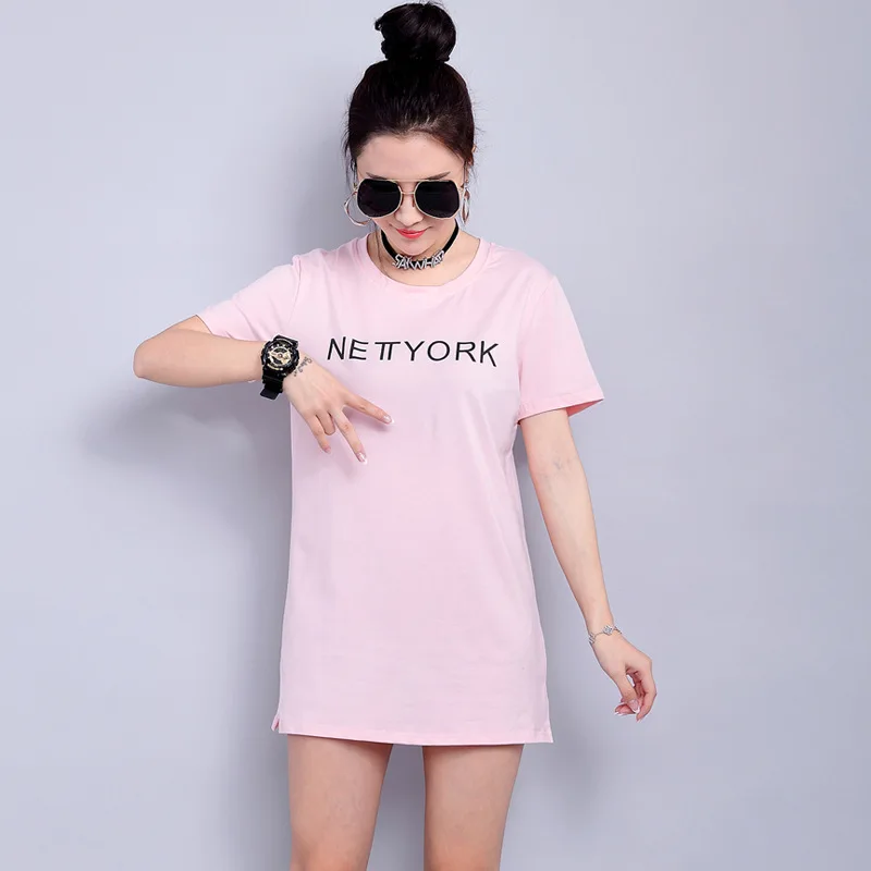 Розовый Camiseta vogue Футболка женская друзья Король Королева Ангел Топ dames Лето Новое поступление размера плюс хлопок длинный большой розовый черный - Цвет: Розовый