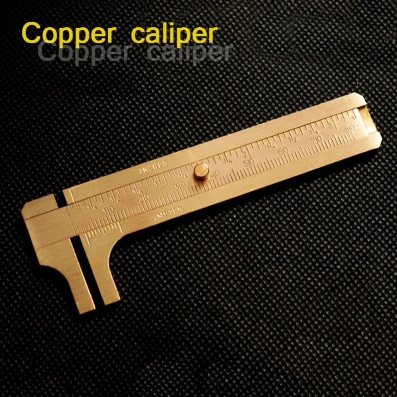 

Outdoor Tools Camping Climbing Tool Portable Mini Pocket Tool 8cm /12cm Double/One Scale Brass Copper Ruler Vernier Calipers
