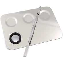 1 набор из нержавеющей стали, палитра краски, поднос для смешивания, стержень, скребок, набор для художественной школы, акварельная краска для ногтей, инструмент для макияжа