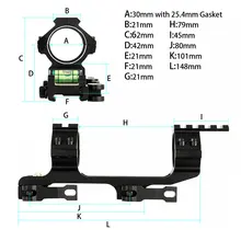 QD Крепление 1 дюймов 30 мм кольца Интегральные Пикатинни Ar15 Ak 47 кронштейн с пузырьковым уровнем Для охотничий оптический прицел